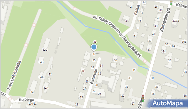 Radom, Stefana Batorego, 37, mapa Radomia