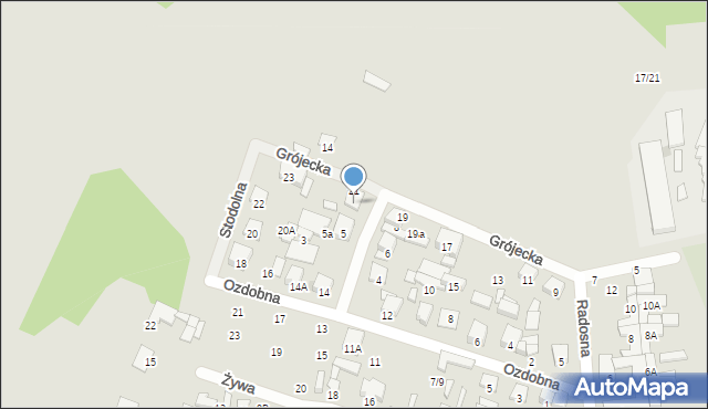 Radom, Stodolna, 7, mapa Radomia