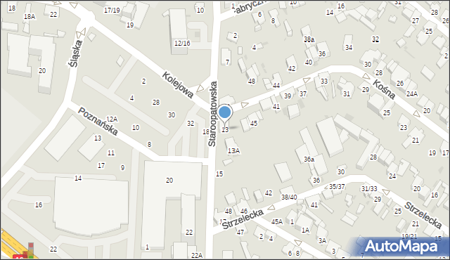 Radom, Staroopatowska, 13, mapa Radomia