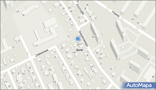 Radom, Stasieckiego Eugeniusza, kpt. hm., 25, mapa Radomia