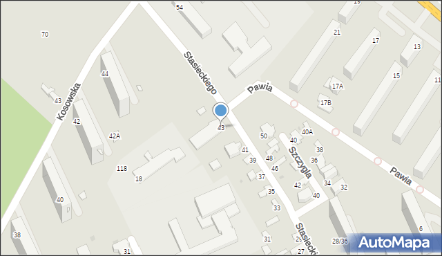 Radom, Stasieckiego Eugeniusza, kpt. hm., 43, mapa Radomia