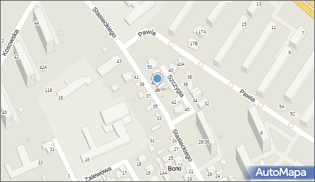 Radom, Stasieckiego Eugeniusza, kpt. hm., 46, mapa Radomia