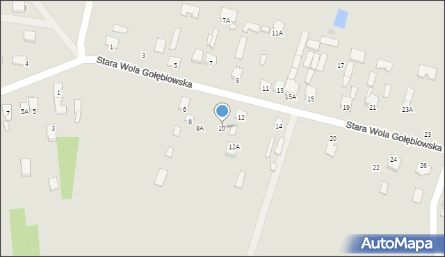 Radom, Stara Wola Gołębiowska, 10, mapa Radomia