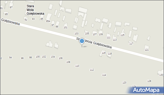 Radom, Stara Wola Gołębiowska, 110, mapa Radomia