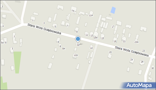 Radom, Stara Wola Gołębiowska, 12, mapa Radomia