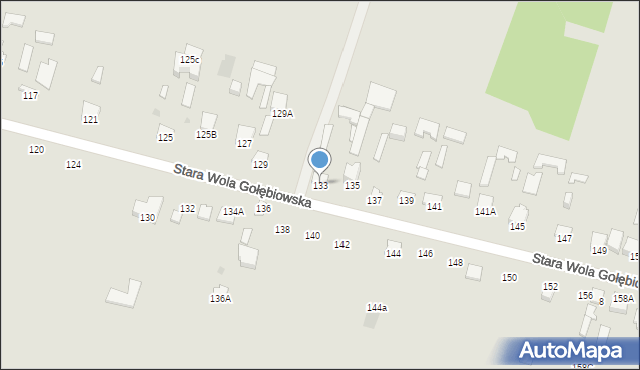 Radom, Stara Wola Gołębiowska, 133, mapa Radomia