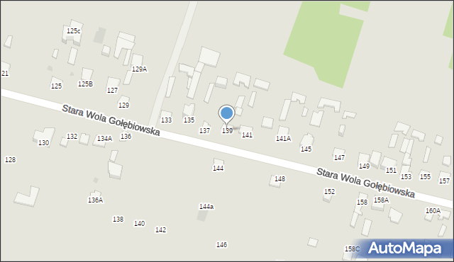 Radom, Stara Wola Gołębiowska, 139, mapa Radomia