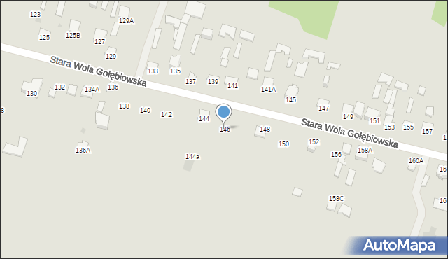 Radom, Stara Wola Gołębiowska, 146, mapa Radomia