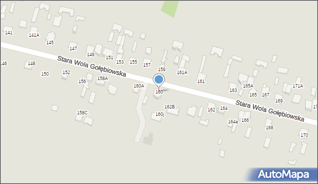 Radom, Stara Wola Gołębiowska, 160, mapa Radomia