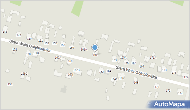 Radom, Stara Wola Gołębiowska, 161, mapa Radomia