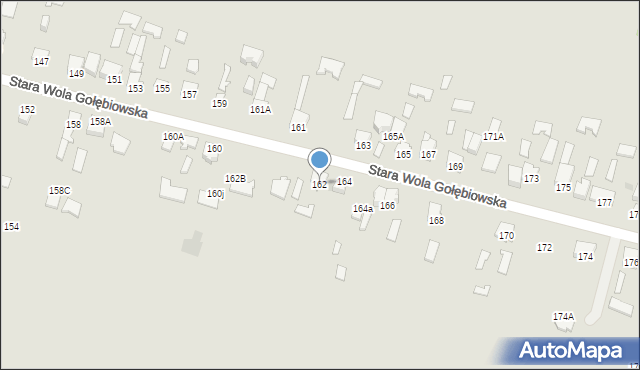 Radom, Stara Wola Gołębiowska, 162, mapa Radomia