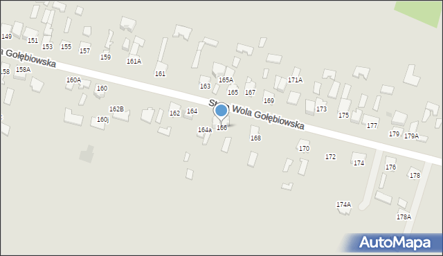 Radom, Stara Wola Gołębiowska, 166, mapa Radomia