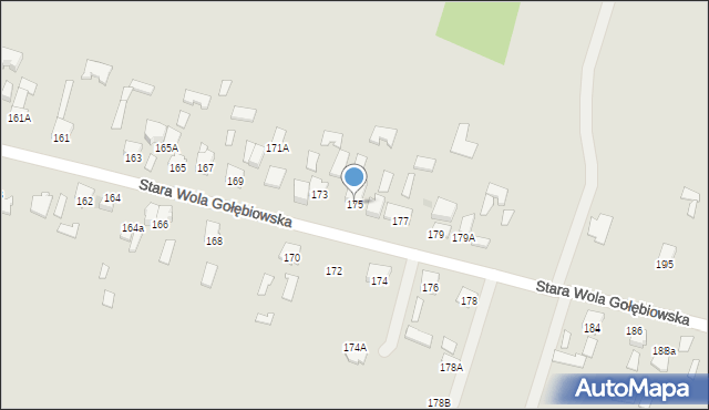 Radom, Stara Wola Gołębiowska, 175, mapa Radomia