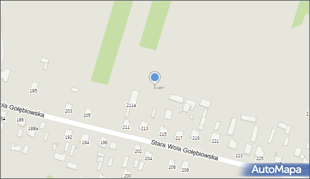 Radom, Stara Wola Gołębiowska, 213b, mapa Radomia