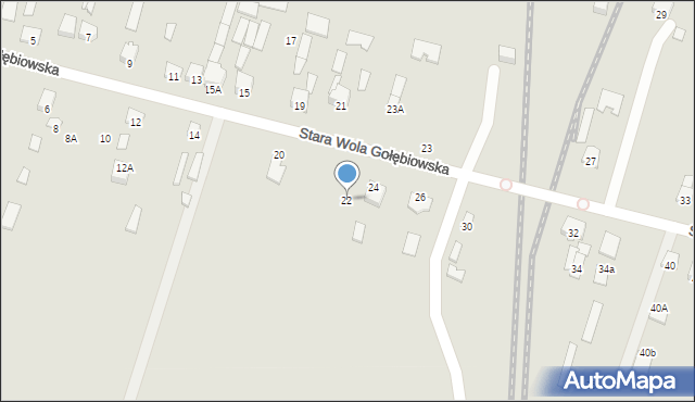 Radom, Stara Wola Gołębiowska, 22, mapa Radomia