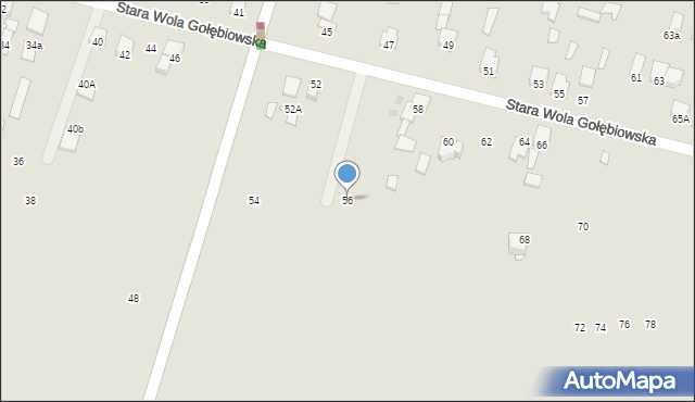 Radom, Stara Wola Gołębiowska, 56, mapa Radomia