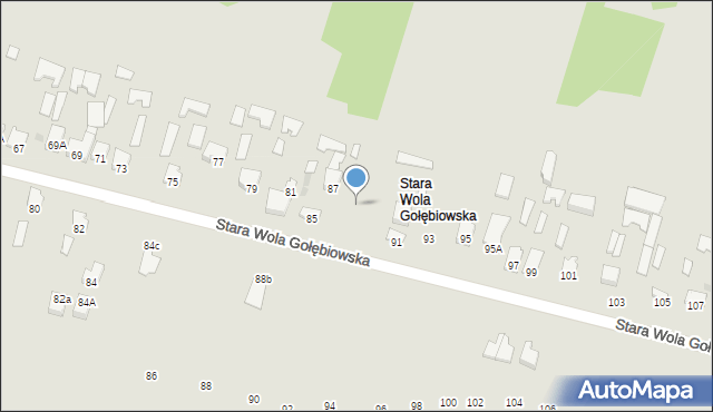 Radom, Stara Wola Gołębiowska, 89, mapa Radomia