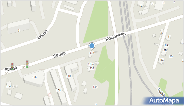 Radom, Struga Andrzeja, 112, mapa Radomia