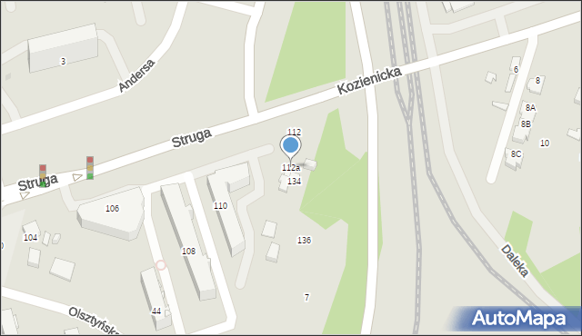 Radom, Struga Andrzeja, 112a, mapa Radomia