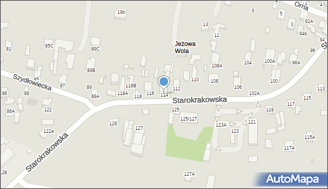 Radom, Starokrakowska, 114, mapa Radomia