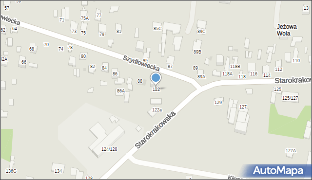 Radom, Starokrakowska, 122, mapa Radomia