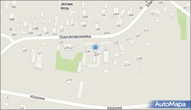 Radom, Starokrakowska, 123, mapa Radomia