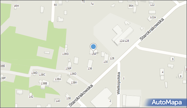 Radom, Starokrakowska, 134, mapa Radomia