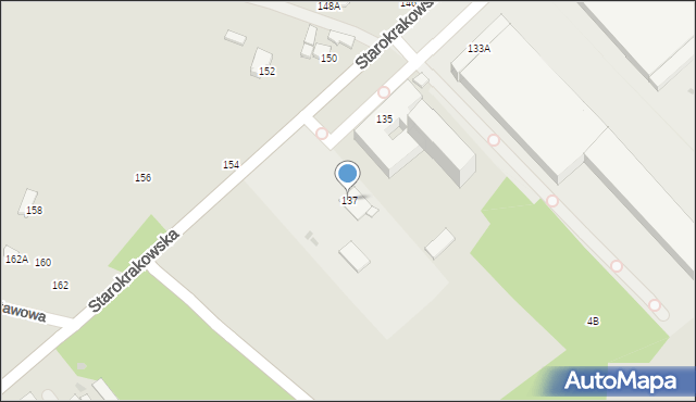 Radom, Starokrakowska, 137, mapa Radomia