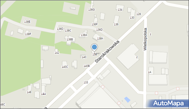 Radom, Starokrakowska, 138, mapa Radomia