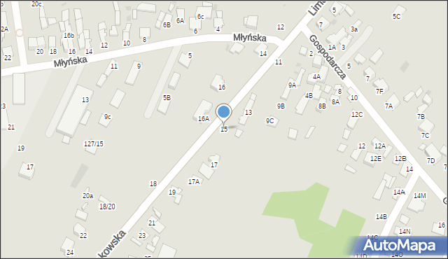 Radom, Starokrakowska, 15, mapa Radomia