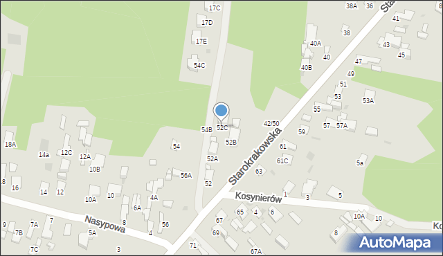 Radom, Starokrakowska, 52C, mapa Radomia