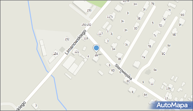 Radom, Starowiejska, 4A, mapa Radomia