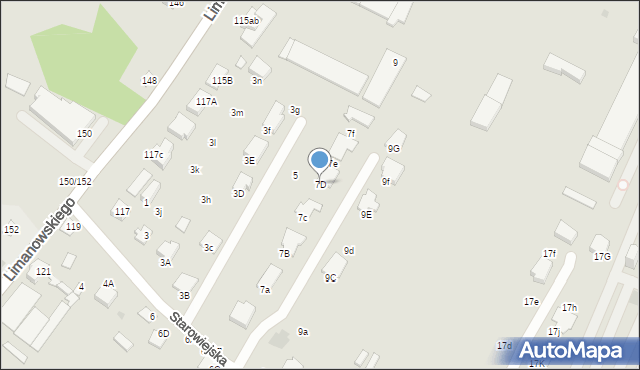 Radom, Starowiejska, 7D, mapa Radomia