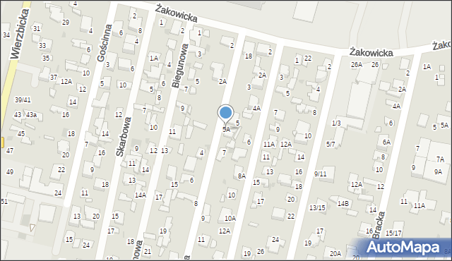 Radom, Styczniowa, 5A, mapa Radomia