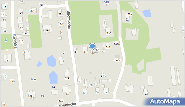 Radom, Stromiecka, 6, mapa Radomia