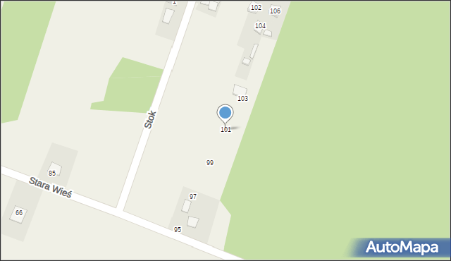 Radomice, Stara Wieś, 101, mapa Radomice