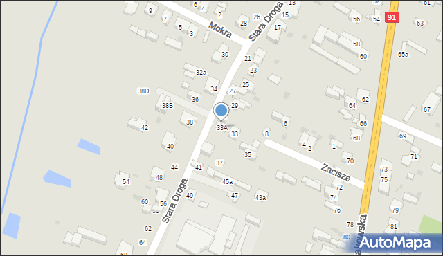Radomsko, Stara Droga, 33A, mapa Radomsko
