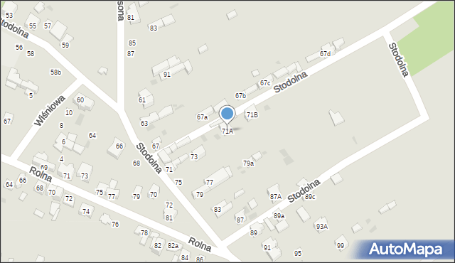 Radomsko, Stodolna, 71A, mapa Radomsko