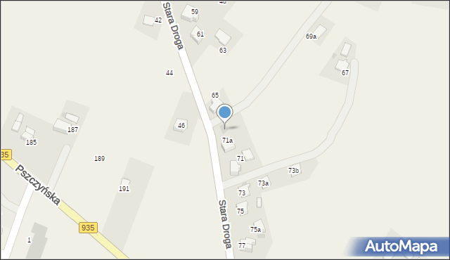 Radostowice, Stara Droga, 71b, mapa Radostowice