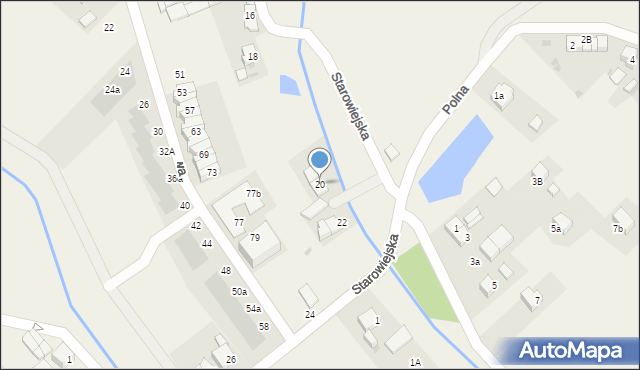 Radwanice, Starowiejska, 20, mapa Radwanice