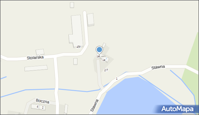 Radwanice, Stawna, 1b, mapa Radwanice