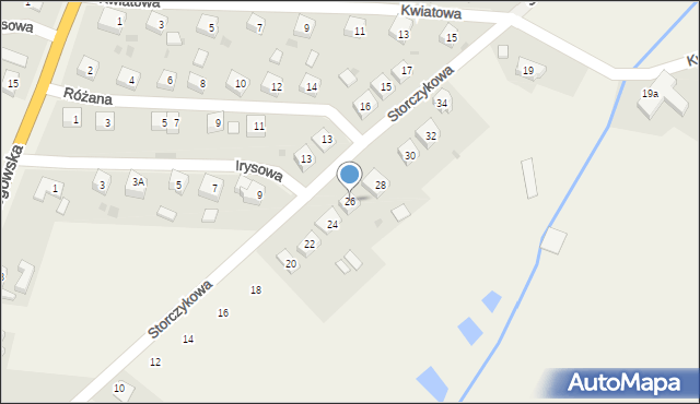 Radwanice, Storczykowa, 26, mapa Radwanice