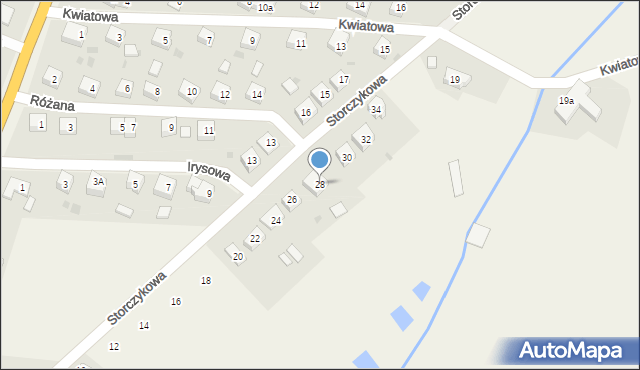 Radwanice, Storczykowa, 28, mapa Radwanice