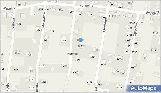 Radziechowy, Studzienna, 1654, mapa Radziechowy