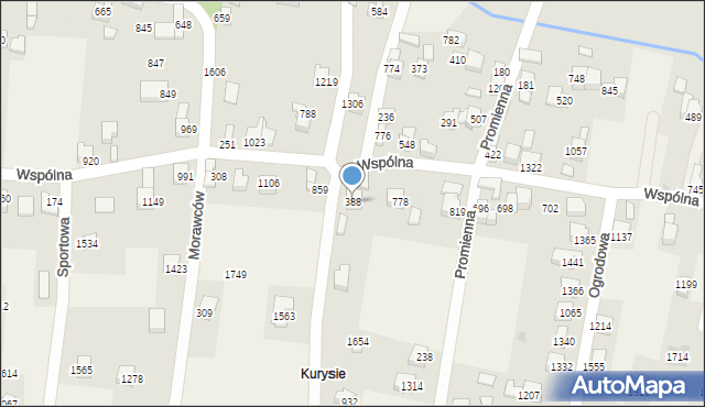 Radziechowy, Studzienna, 388, mapa Radziechowy