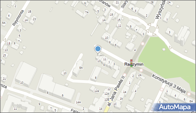 Radzymin, Strzelców Grodzieńskich, 15, mapa Radzymin