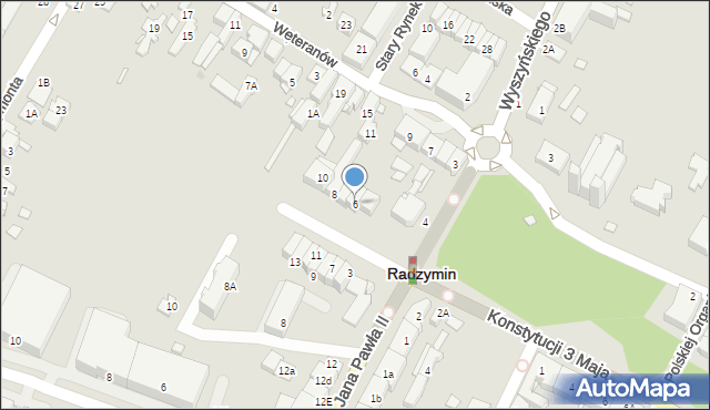 Radzymin, Strzelców Grodzieńskich, 6, mapa Radzymin