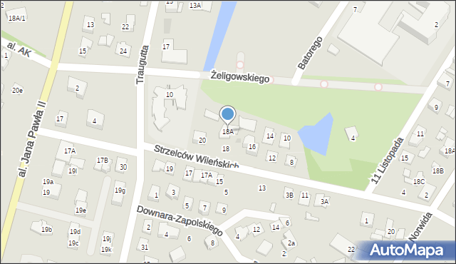 Radzymin, Strzelców Wileńskich, 18A, mapa Radzymin