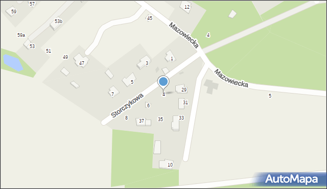 Rajszew, Storczykowa, 4, mapa Rajszew