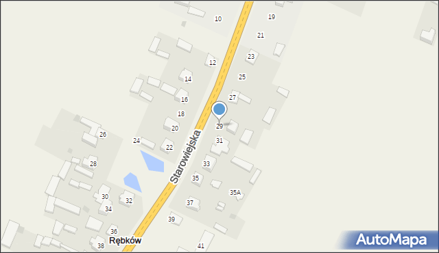 Rębków, Starowiejska, 29, mapa Rębków